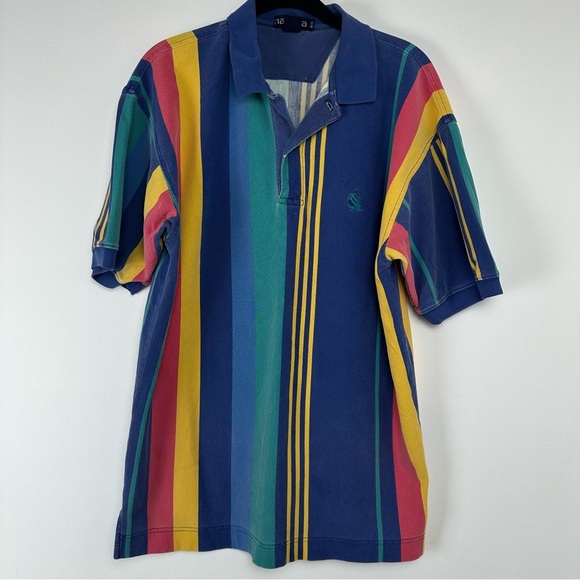 Nautica Other - Nautica Men’s Polo Shirt Size Medium Blue Striped 90s Y2K Distressed Preppy